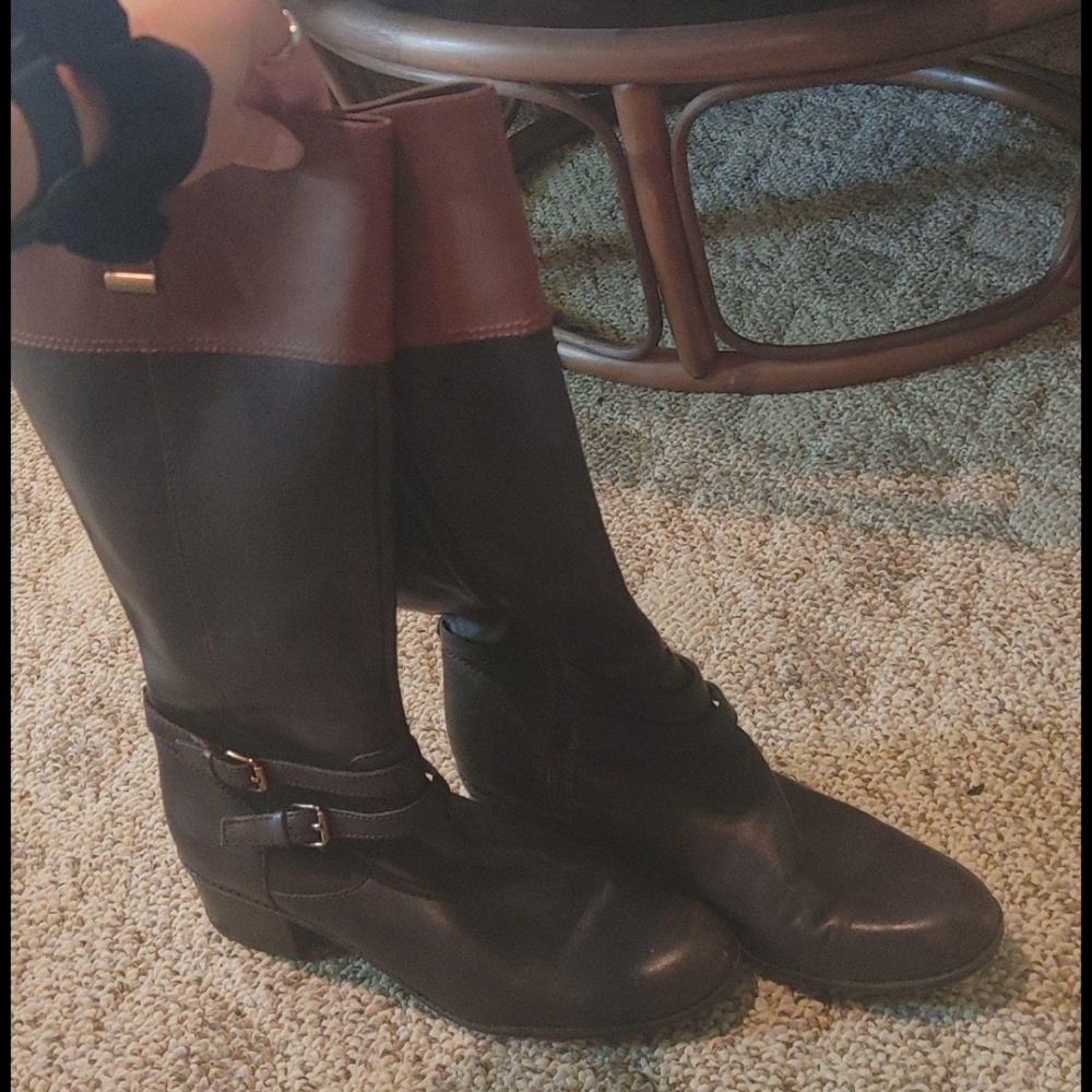 Women bandalino brown 2 tone Leather boots